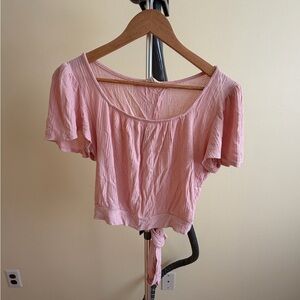 Peach Love California Light Pink Crop Top